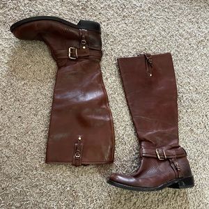 Vince Camuto brown leather riding boots